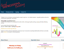 Tablet Screenshot of goodimpressionsprintingff.com